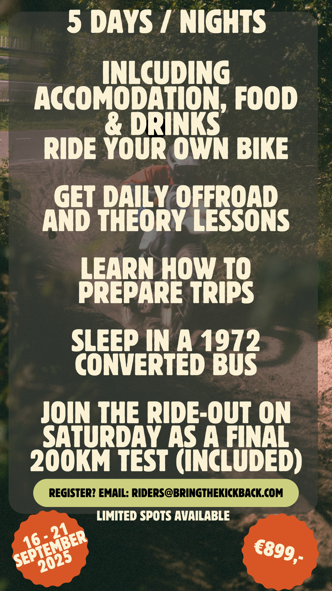 Ticket Off-road camp for newbies