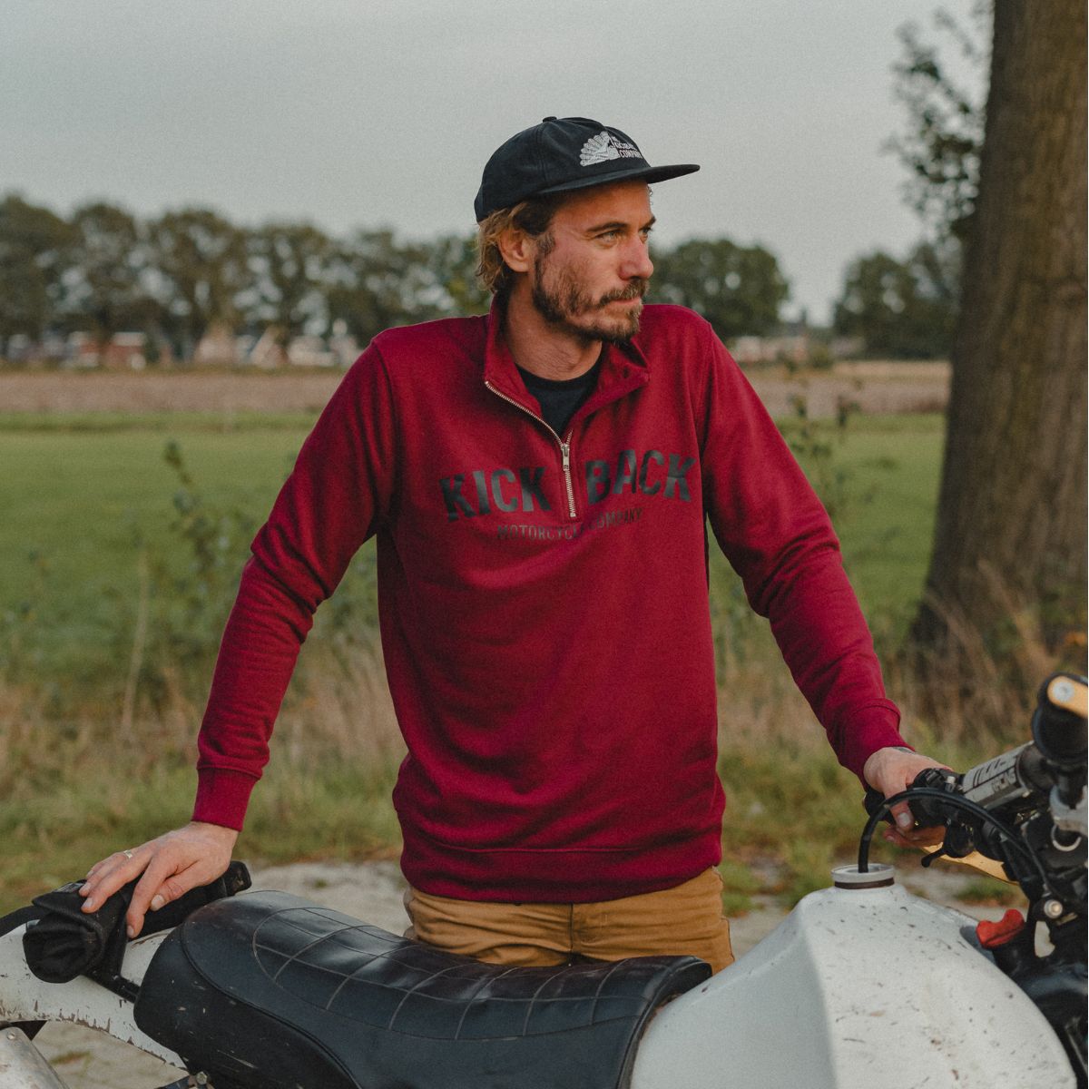 Classic Zip Sweat Burgundy