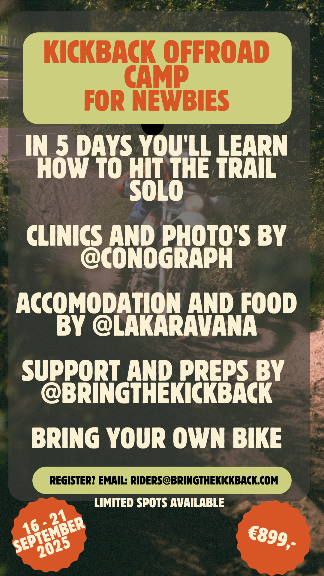 Ticket Off-road camp for newbies